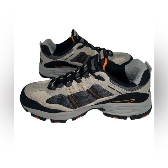 Skechers Sport Vigor NWOB 2.0 Gray & Orange Memory Foam Men’s Size 8 SN51241 - Picture 2 of 10